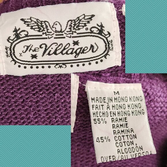 The Villager VTG Ramie Cotton Blend Floral Embroidered Sweater Vest - Picture 6 of 6